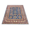 Kazak Rug Handmade Blue Medallion 4x7 ft