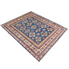 Kazak Rug Handmade Blue Medallion 4x7 ft