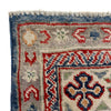 Kazak Rug Handmade Blue Medallion 4x7 ft