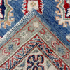 Kazak Rug Handmade Blue Medallion 4x7 ft