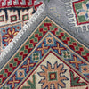 Kazak Rug Handmade Gray Medallion 4x7 ft