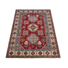 Kazak Rug Handmade Red Medallion 5x8 ft
