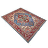 Heriz Area Rug Handmade Multi Medallion 4x7 ft