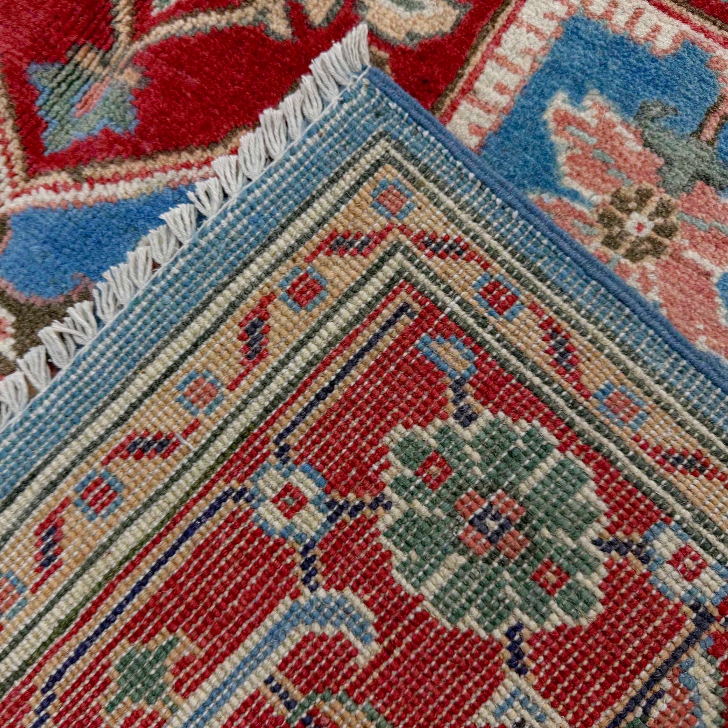 Heriz Area Rug Handmade Multi Medallion 4x7 ft