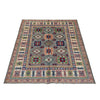 Kazak Rug Handmade Gray Medallion 4x7 ft