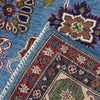 Kazak Rug Handmade Blue Medallion 5x8 ft