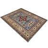 Kazak Rug Handmade Blue Medallion 4x6 ft