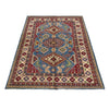 Kazak Rug Handmade Blue Medallion 4x7 ft