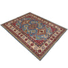 Kazak Rug Handmade Blue Medallion 4x7 ft