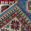 Kazak Rug Handmade Blue Medallion 4x7 ft