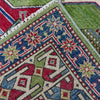 Kazak Rug Handmade Green Medallion 4x6 ft