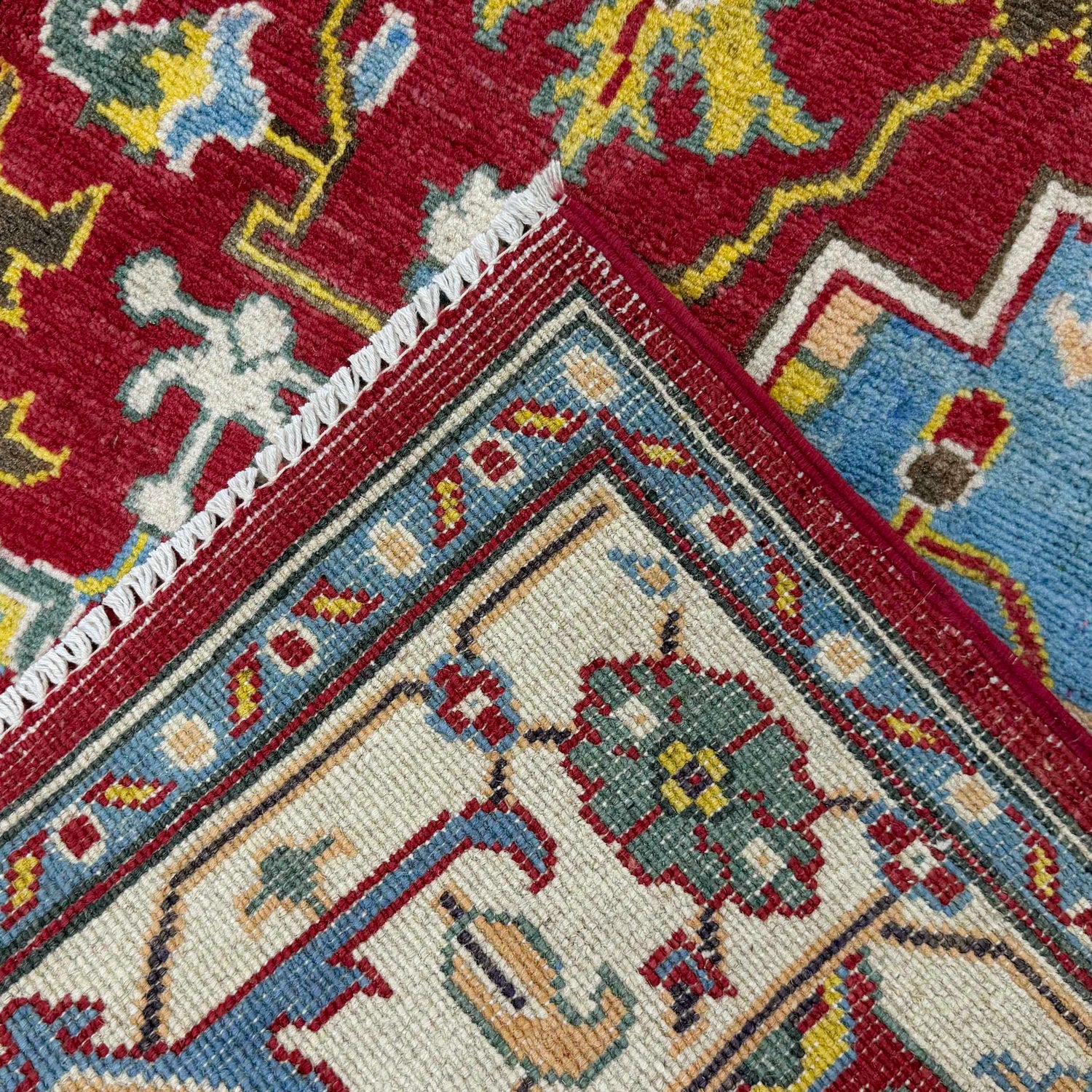 Heriz Area Rug Handmade Multi Medallion 5x8 ft