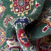 Kazak Rug Handmade Green Medallion 5x8 ft
