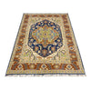 Heriz Area Rug Handmade Multi Medallion 4x6 ft