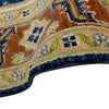 Heriz Area Rug Handmade Multi Medallion 4x6 ft