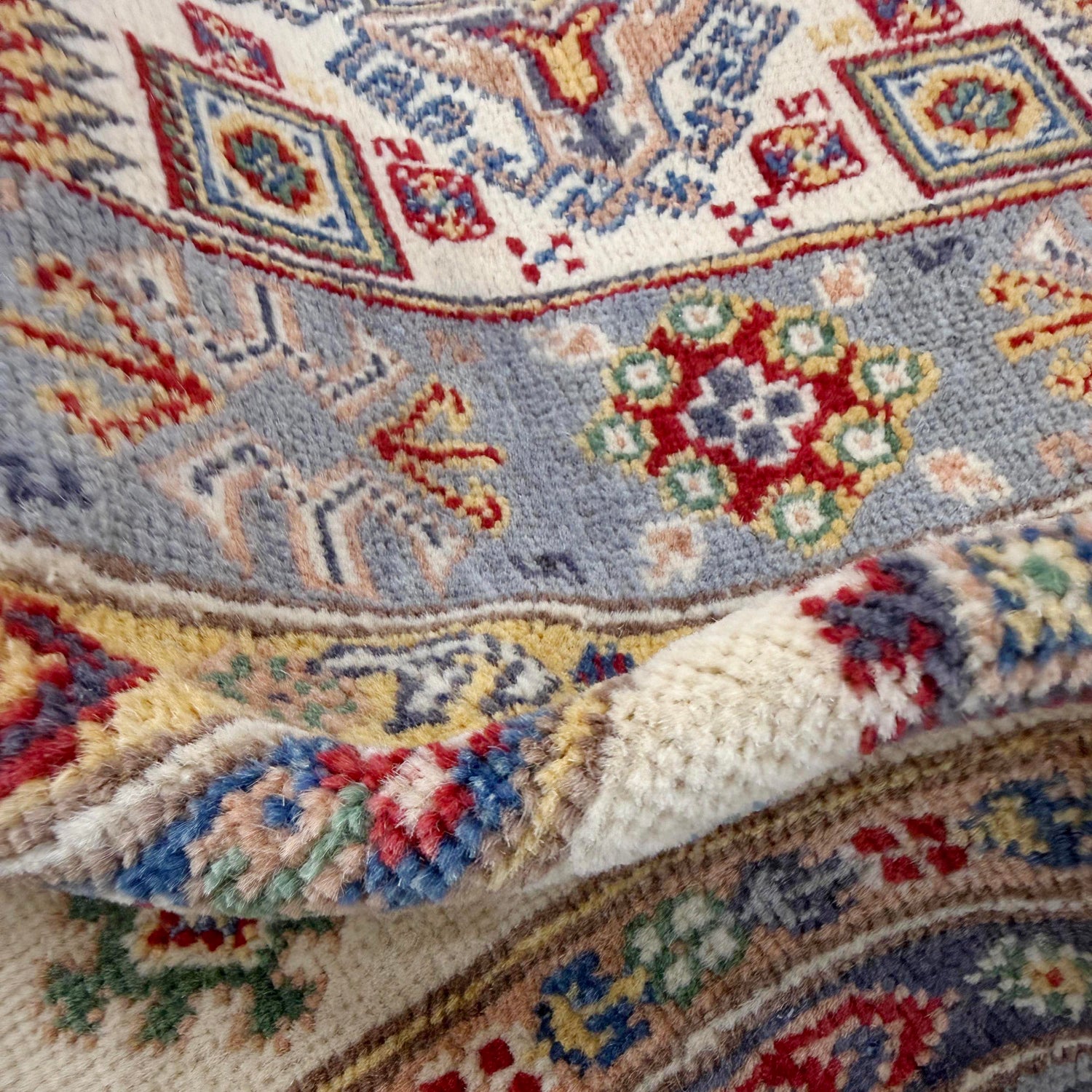 Kazak Rug Handmade Multi Medallion 4x6 ft