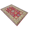 Kazak Rug Handmade Red Medallion 4x6 ft