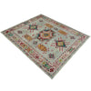 Kazak Rug Handmade Gray Medallion 4x6 ft