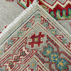 Kazak Rug Handmade Gray Medallion 4x6 ft