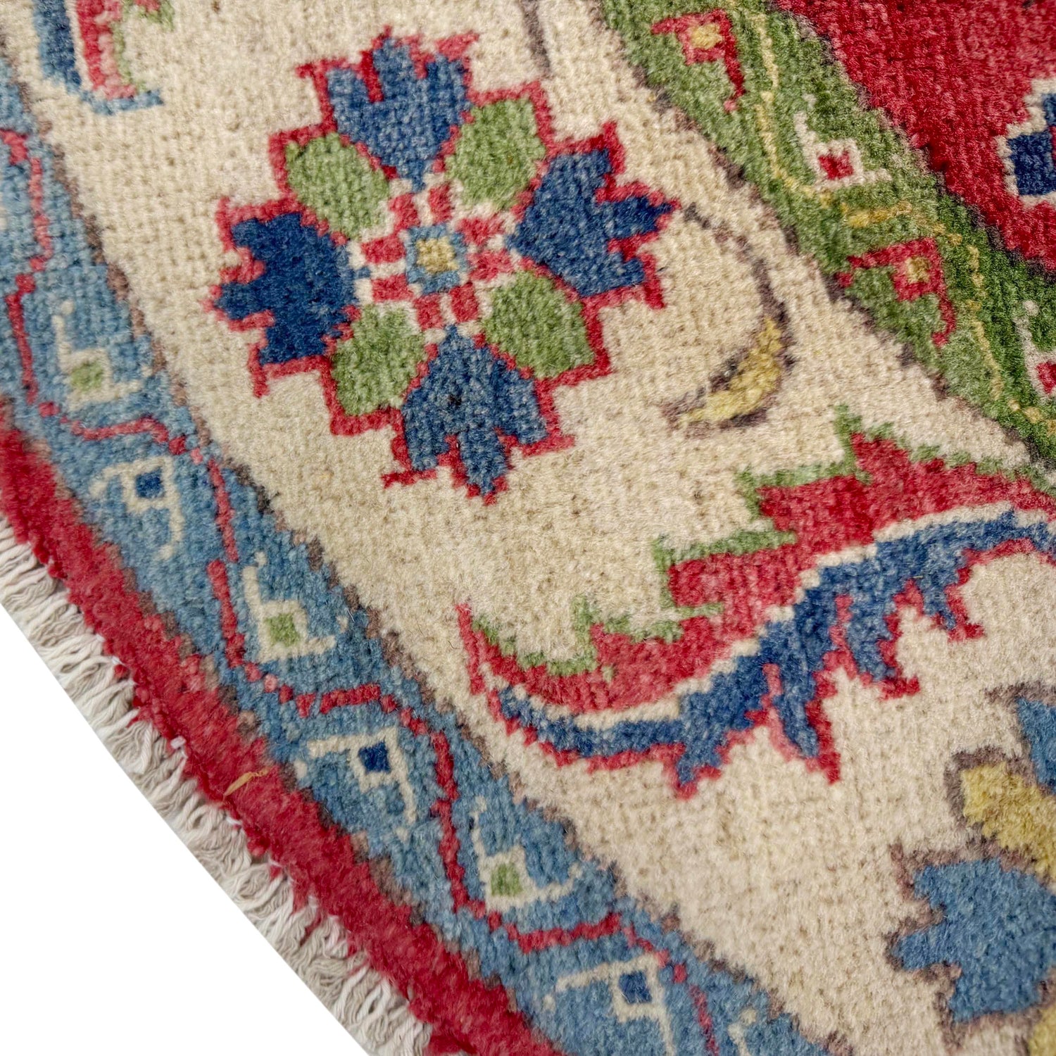 Kazak Rug Handmade Red Medallion 5x5 ft