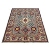 Kazak Rug Handmade Gray Medallion 4x7 ft