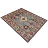 Kazak Rug Handmade Gray Medallion 4x7 ft