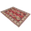 Kazak Rug Handmade Red Medallion 4x6 ft
