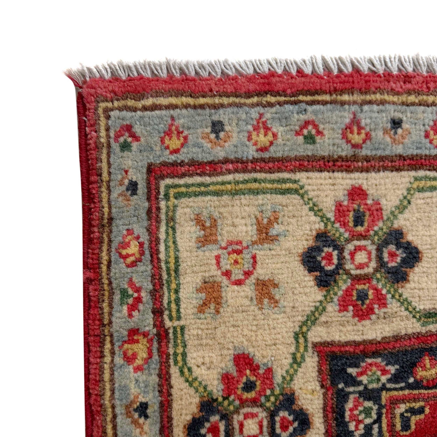 Kazak Rug Handmade Red Medallion 4x6 ft