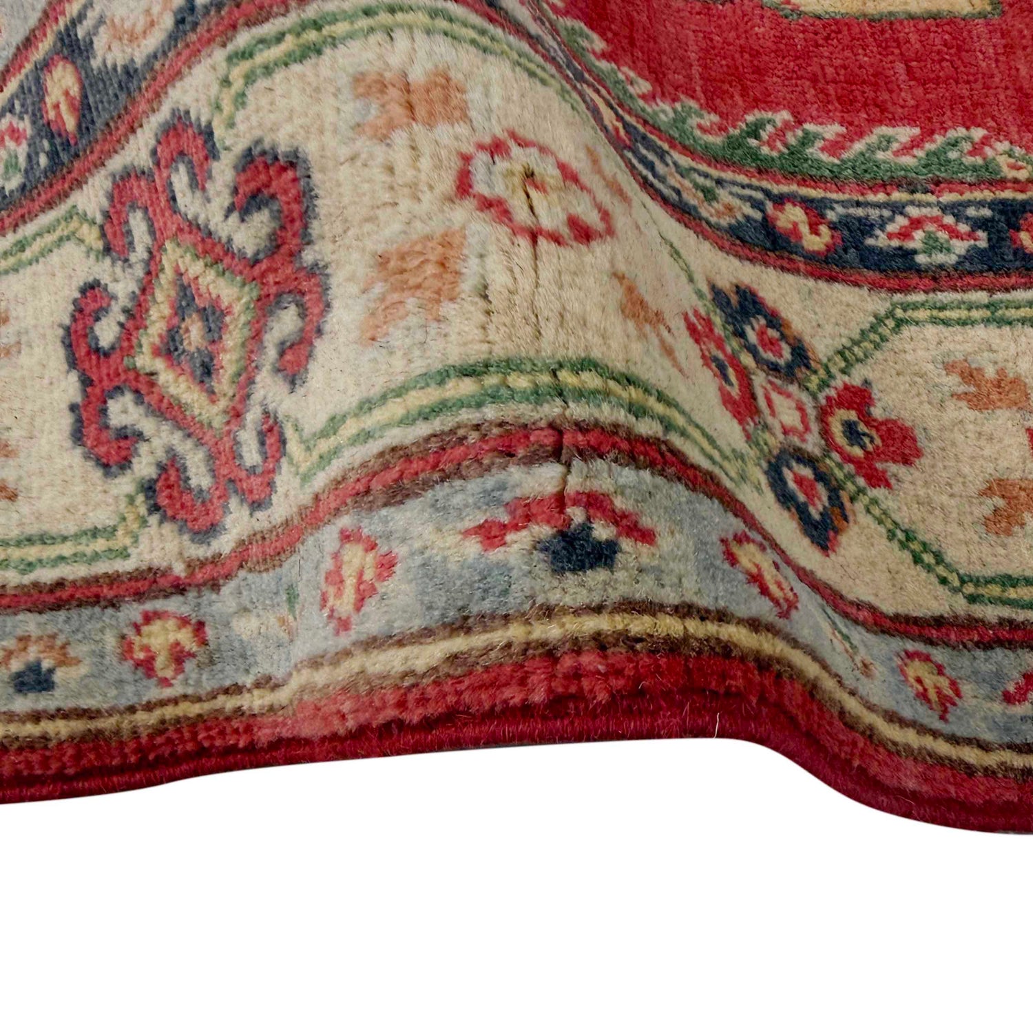 Kazak Rug Handmade Red Medallion 4x6 ft