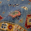 Kazak Rug Handmade Blue Medallion 4x7 ft