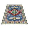 Kazak Rug Handmade Blue Medallion 4x6 ft