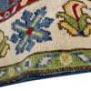 Kazak Rug Handmade Blue Medallion 4x6 ft