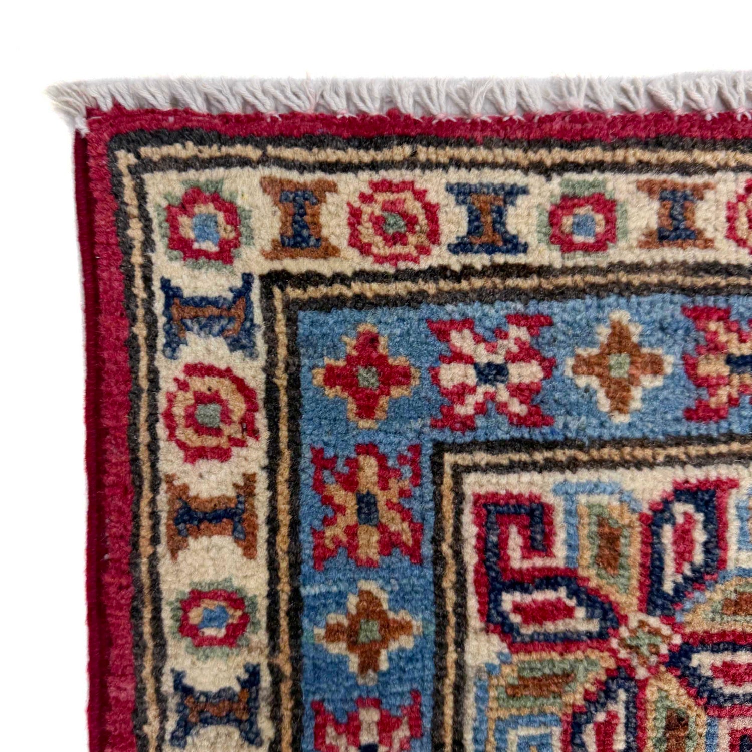 Kazak Rug Handmade Red Medallion 4x7 ft