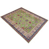 Kazak Rug Handmade Green Medallion 5x8 ft