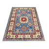 Kazak Rug Handmade Blue Medallion 4x6 ft