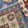 Kazak Rug Handmade Blue Medallion 4x6 ft