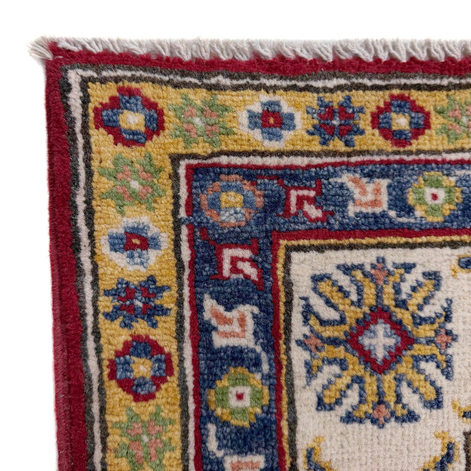 Kazak Rug Handmade Red Medallion 4x7 ft