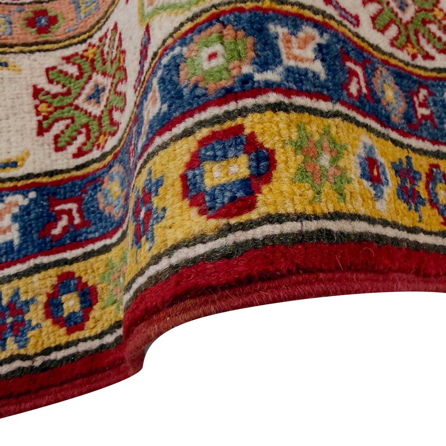 Kazak Rug Handmade Red Medallion 4x7 ft