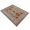 Kazak Rug Handmade Orange Medallion 4x7 ft