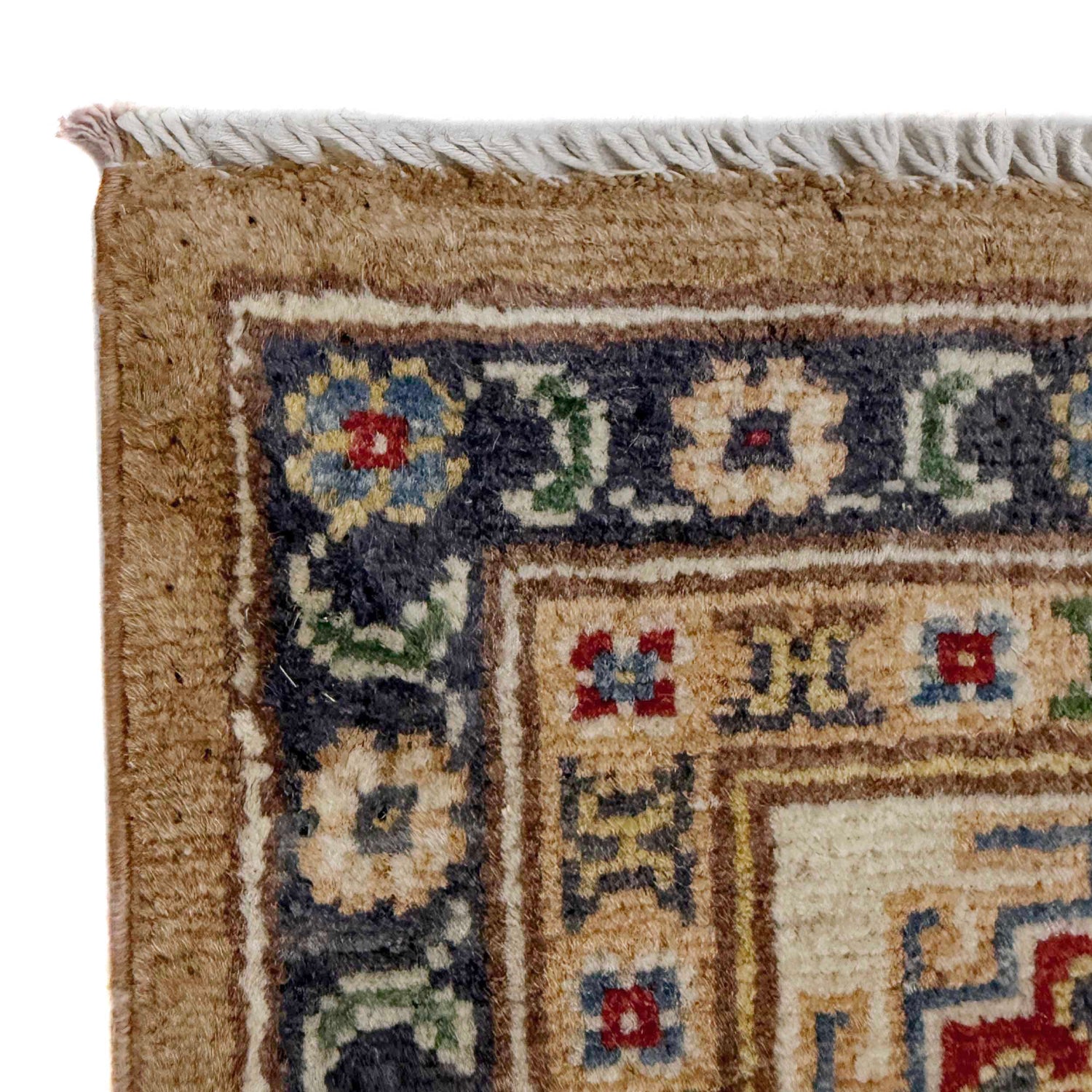 Kazak Rug Handmade Orange Medallion 4x7 ft