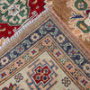 Kazak Rug Handmade Orange Medallion 4x7 ft