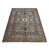 Kazak Rug Handmade Gray Medallion 4x7 ft