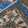 Kazak Rug Handmade Blue Medallion 4x7 ft