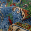 Kazak Rug Handmade Blue Medallion 4x7 ft