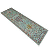 Sultani Area Rug Runner Handmade Blue Floral 10' Runner