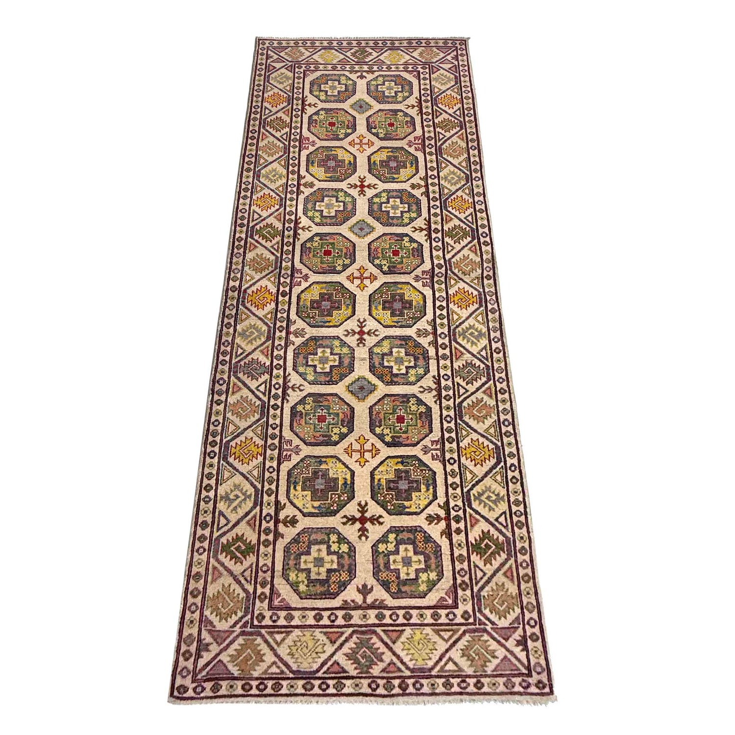 Waziri Runner Handmade Beige Medallion 10' Runner