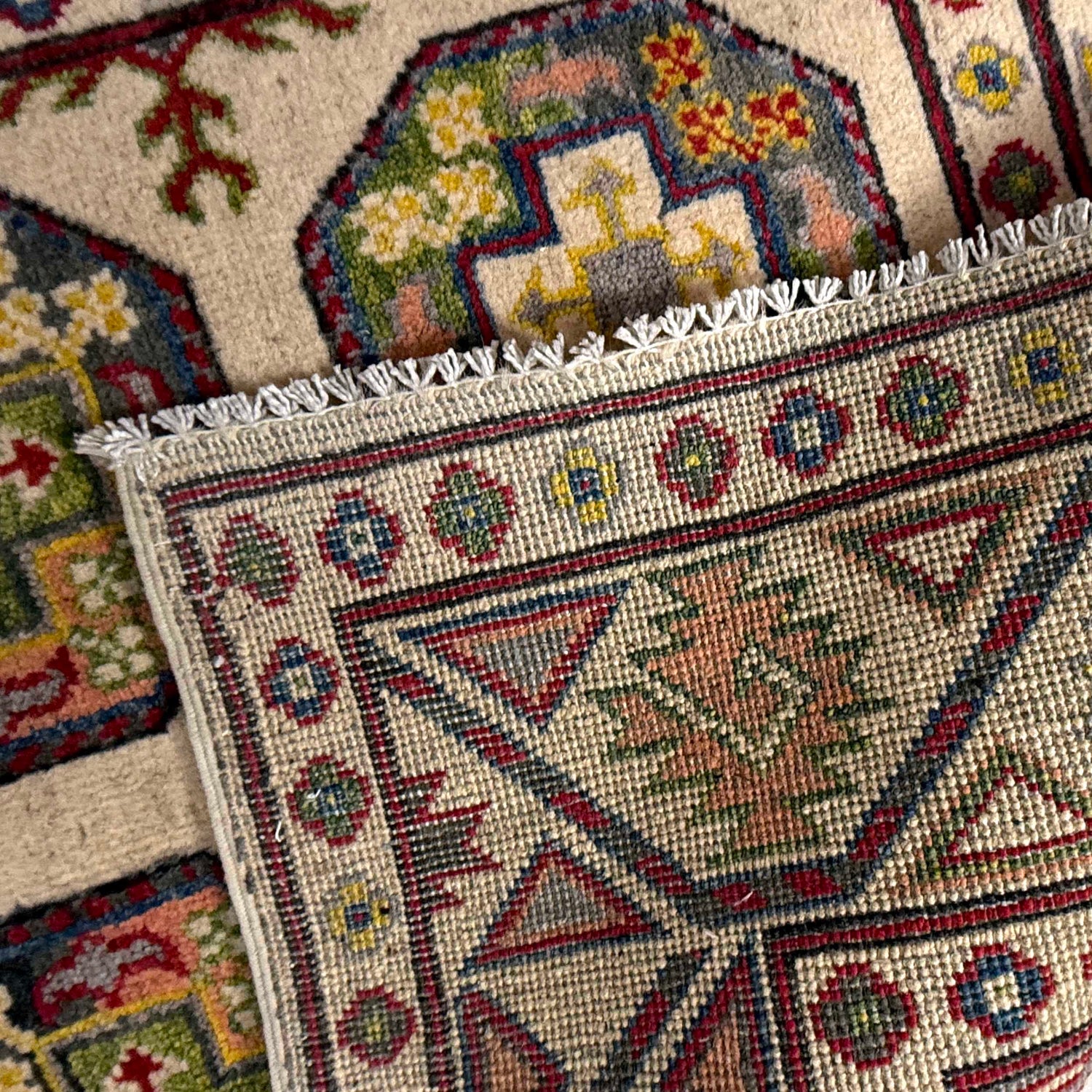 Waziri Runner Handmade Beige Medallion 10' Runner