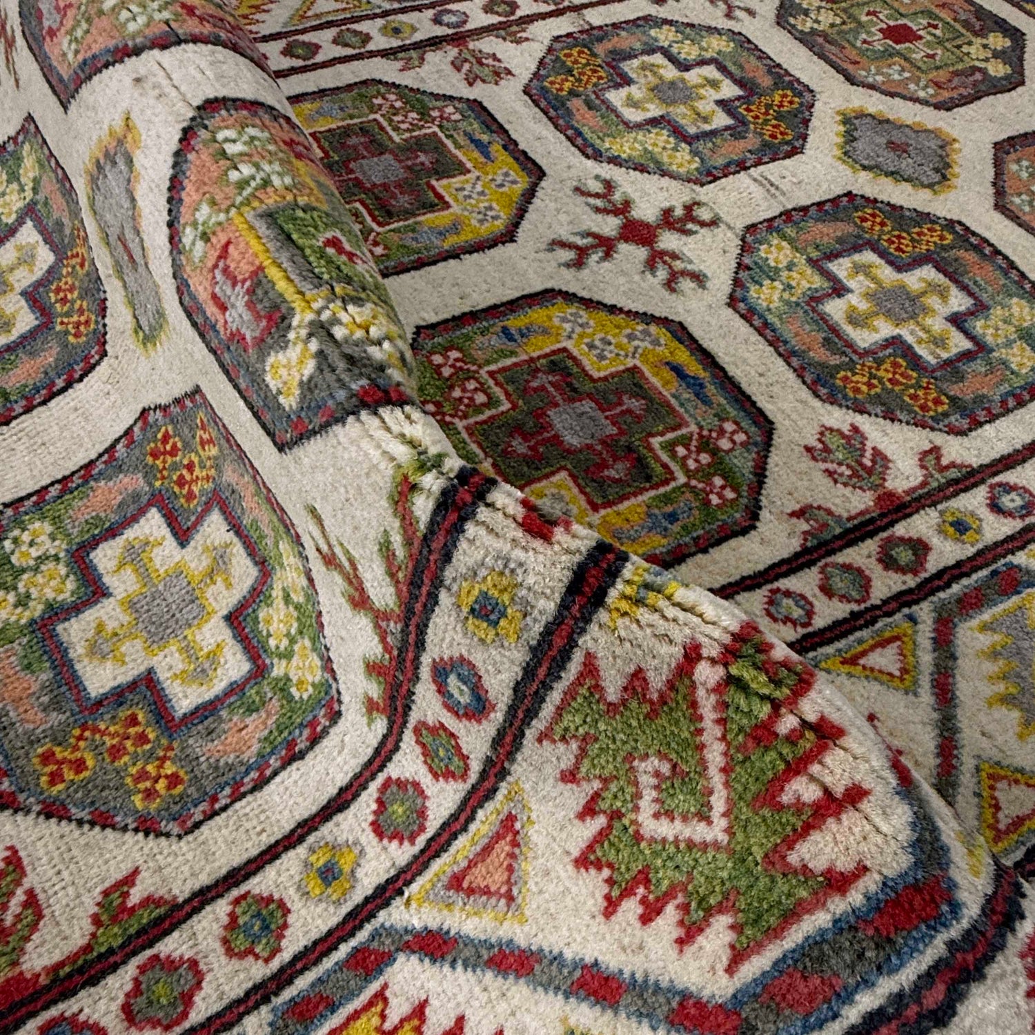 Waziri Runner Handmade Beige Medallion 10' Runner