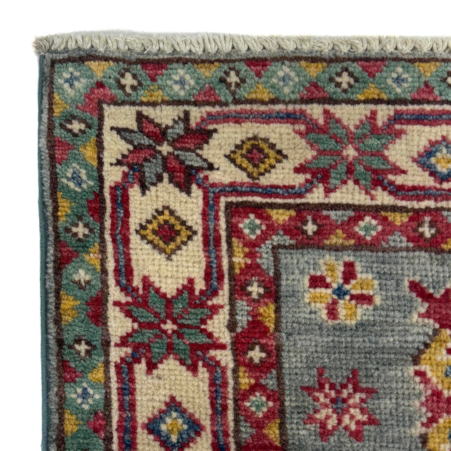 Kazak Rug Handmade Gray Medallion 6' Runner