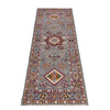 Kazak Rug Handmade Gray Medallion 5' Runner